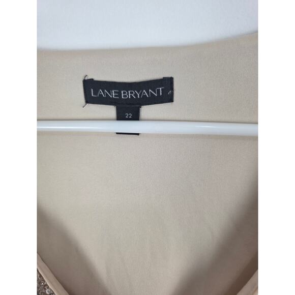 Lane Bryant Gold Sequin Top 22 Womens Plus Size New Years Party Elegant Whimsy - Picture 5 of 7